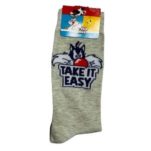 SYLVESTER cat - Looney Tunes - Men's crew socks - size 7-12 - NWT